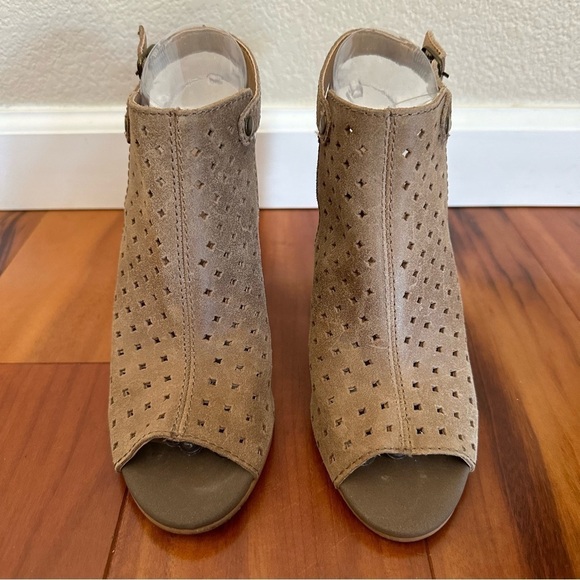 Lucky Brand Risza Open Toe Platform Wedges Leather Sandals - Picture 3 of 14